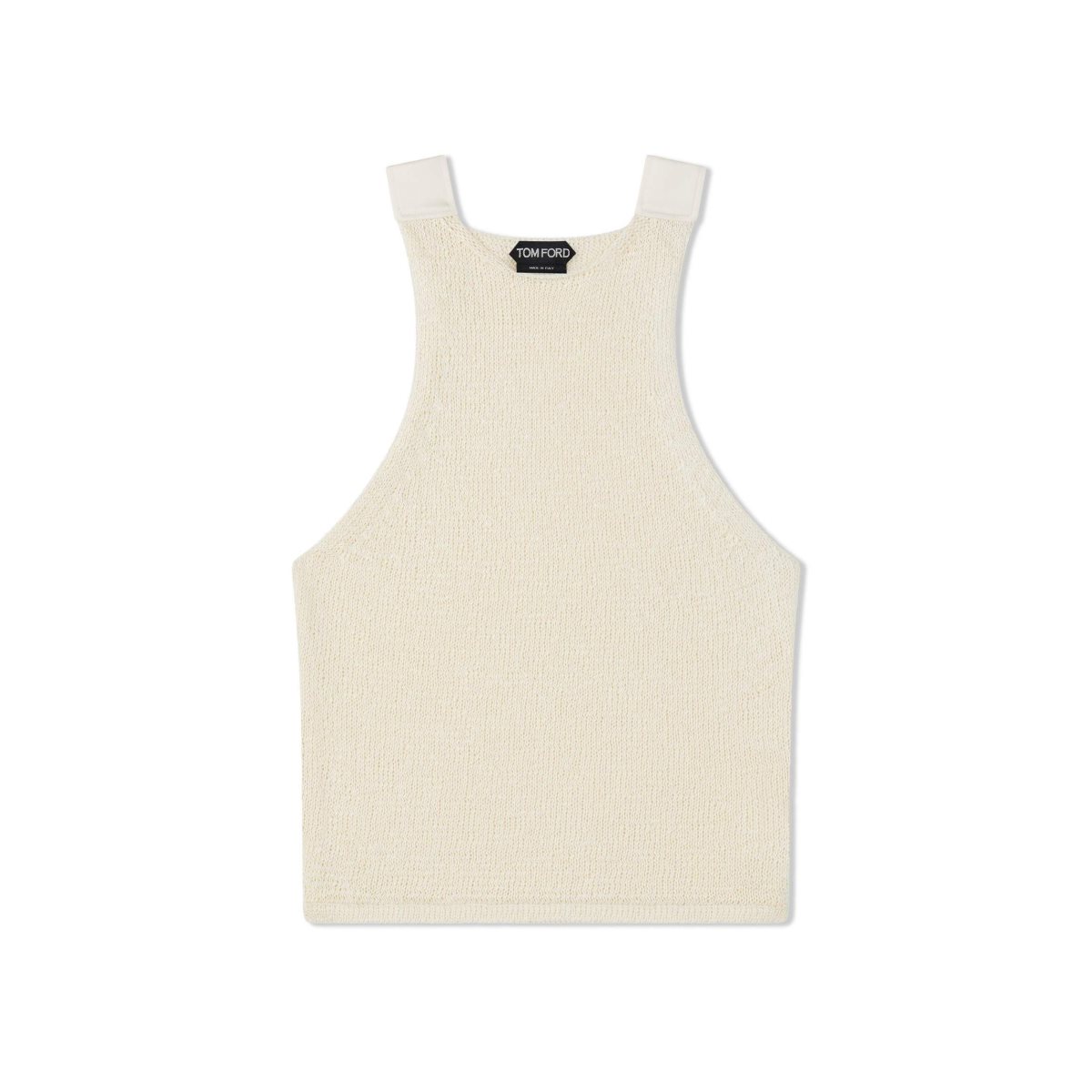 Knitwear Tom Ford Shiny Rafia Tank Top Femme Chalk | PUKWZ-5082