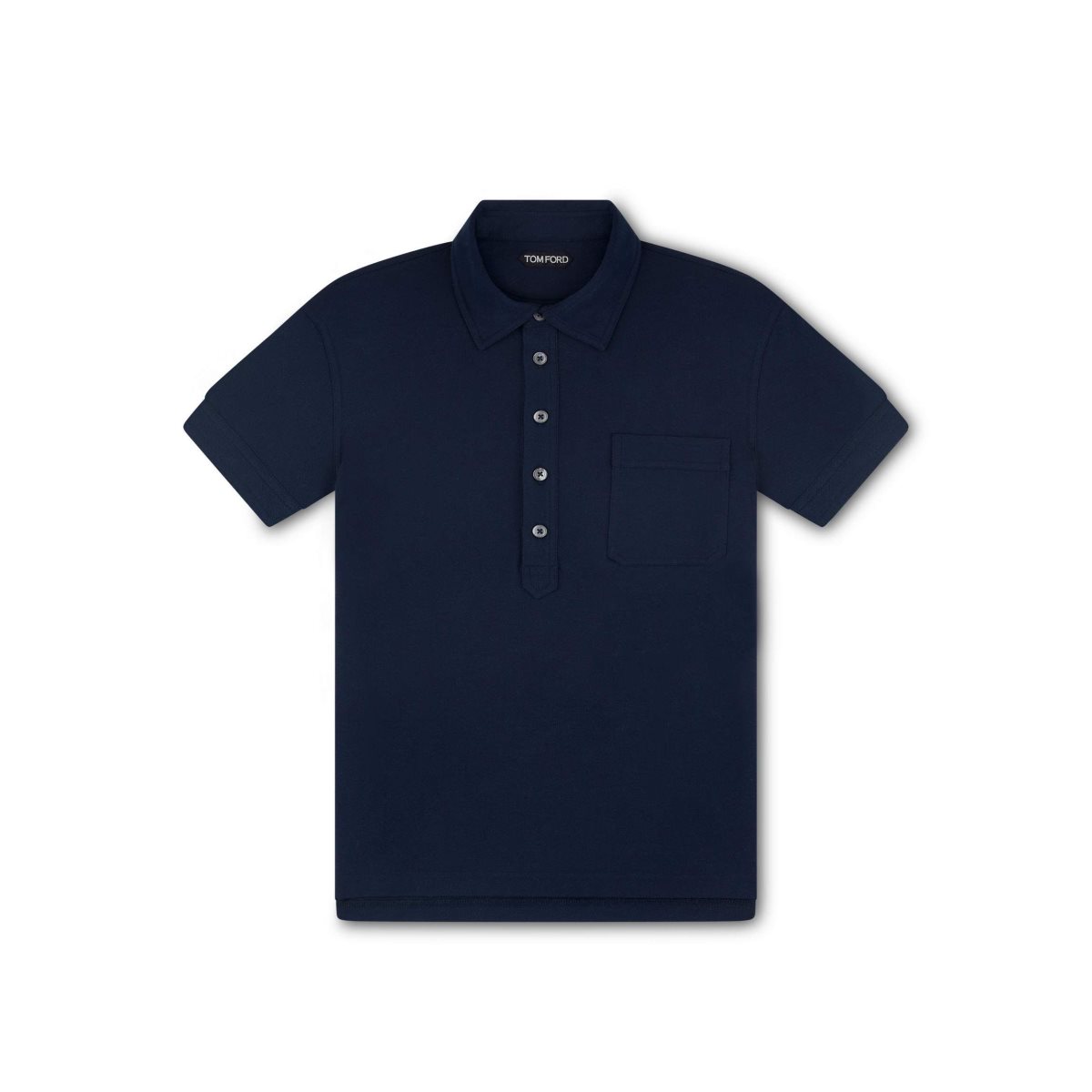 Knitwear Tom Ford Silk Blend Piquet Polo Homme Bleu Marine | DRKVF-1573