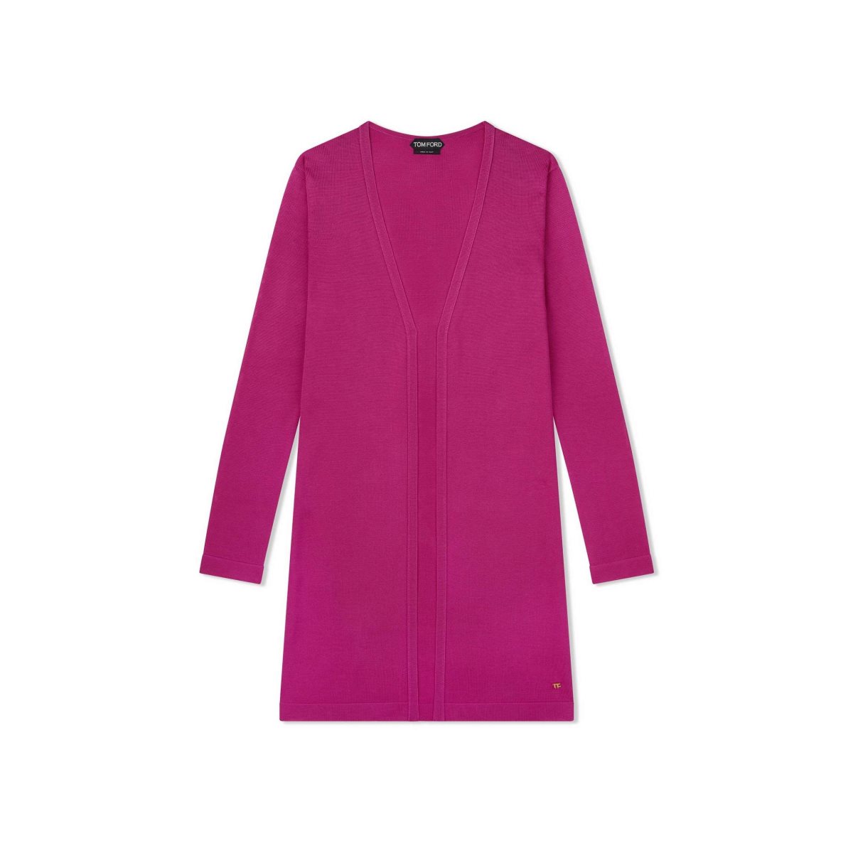 Knitwear Tom Ford Slinky Viscose Long Cardigan Femme Fuschia | MJYWV-6357