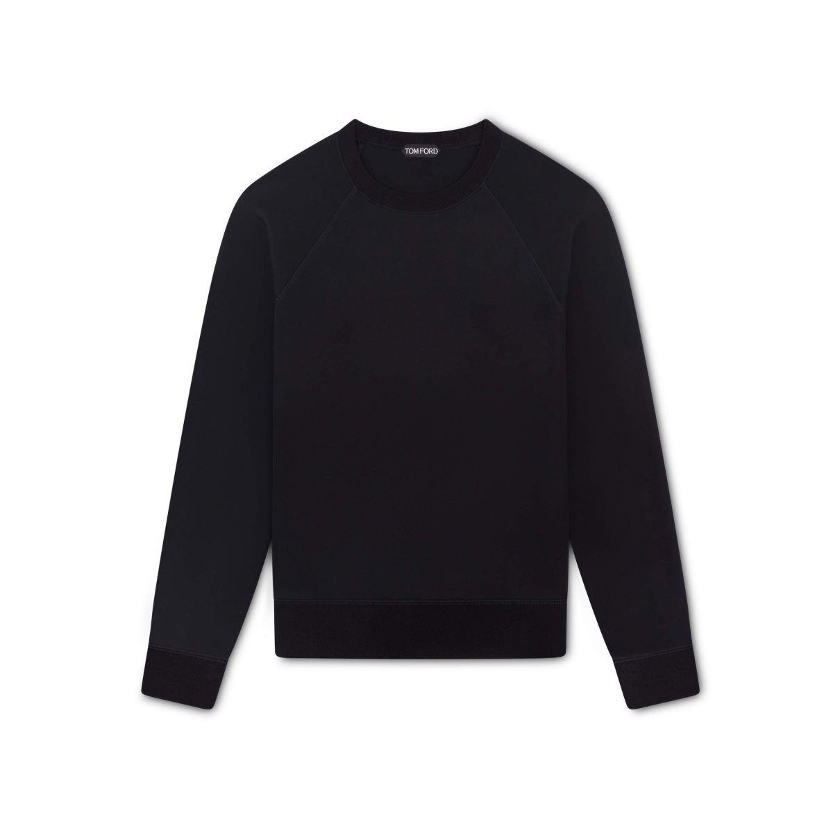 Knitwear Tom Ford Soft Coton Crew Sweatshirt Homme Noir | WXSDN-5901