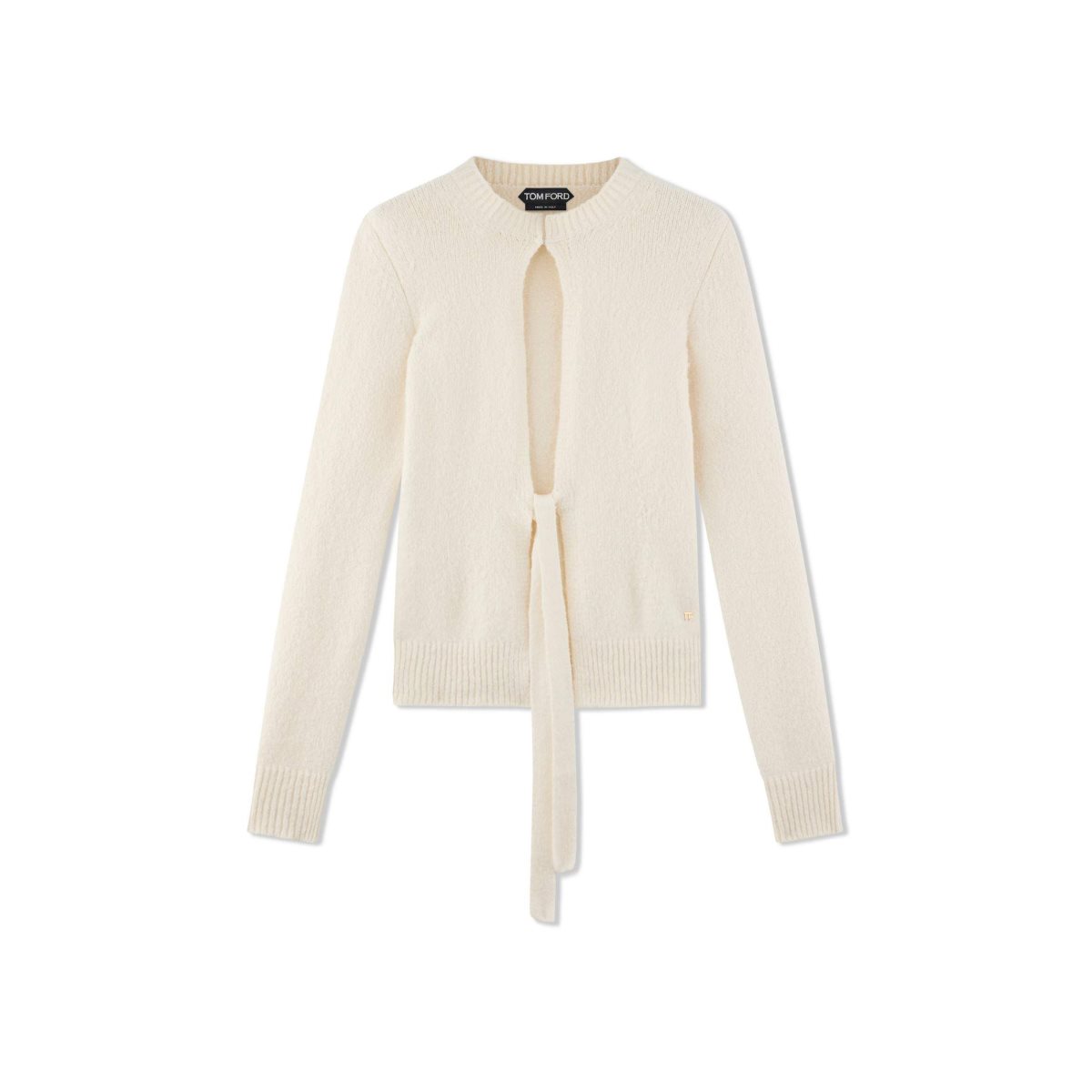 Knitwear Tom Ford Stretch Coton Cashmere Cardigan Femme Chalk | OTYDZ-6750