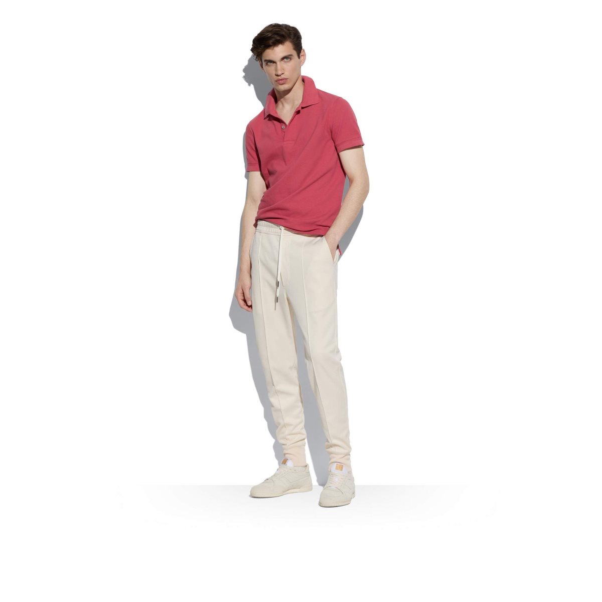 Knitwear Tom Ford Tennis Piquet Polo Homme Corail | QVOZN-3045