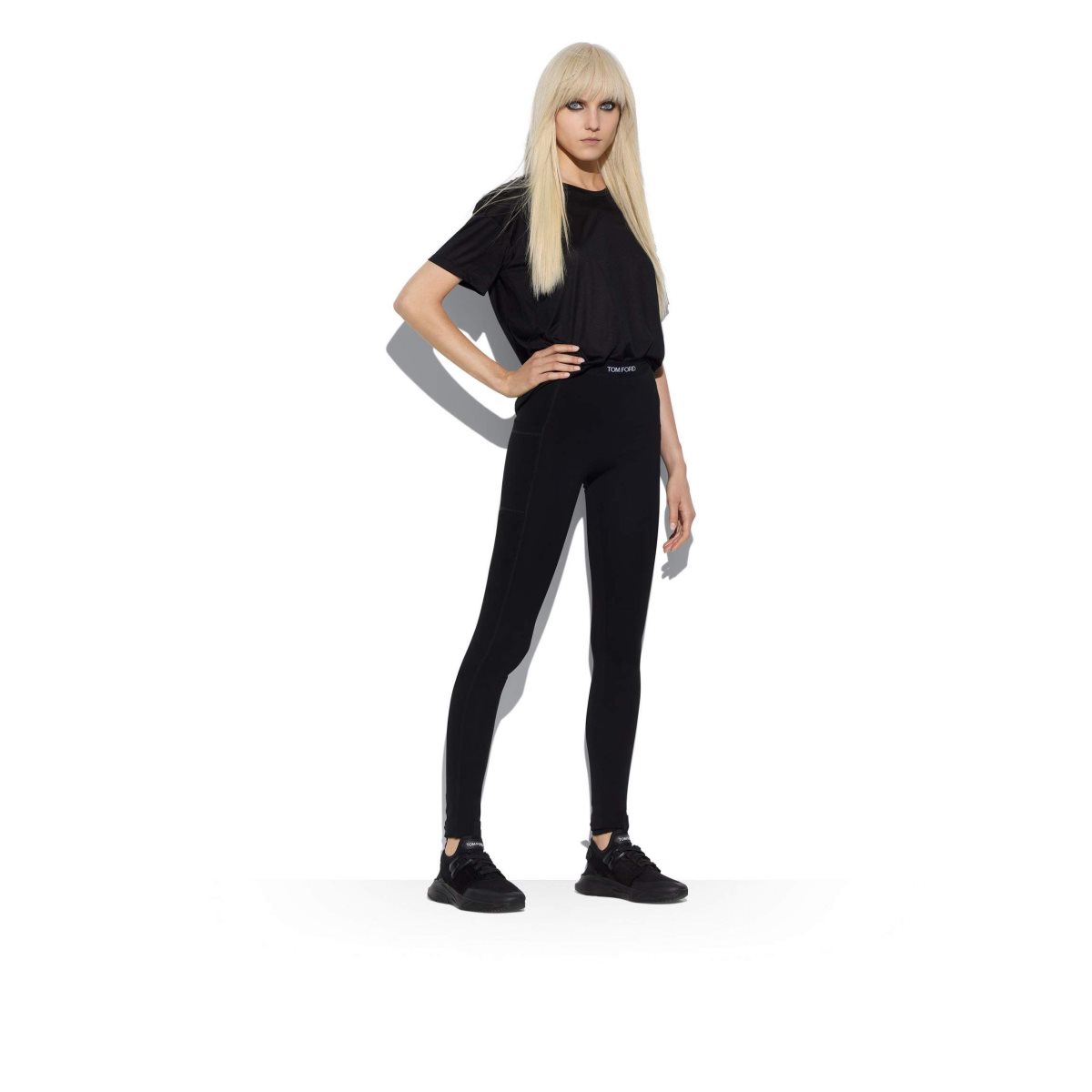 Leggings Tom Ford Stretch Viscose With Side Pockets Femme Noir | ROLKX-5487