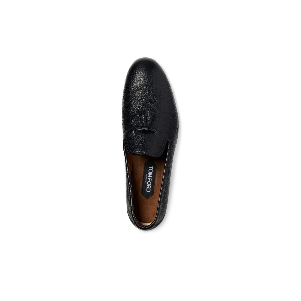 Loafers Tom Ford Buffalo Grain Nicolas Chaussons Homme Noir | CGMJP-6419