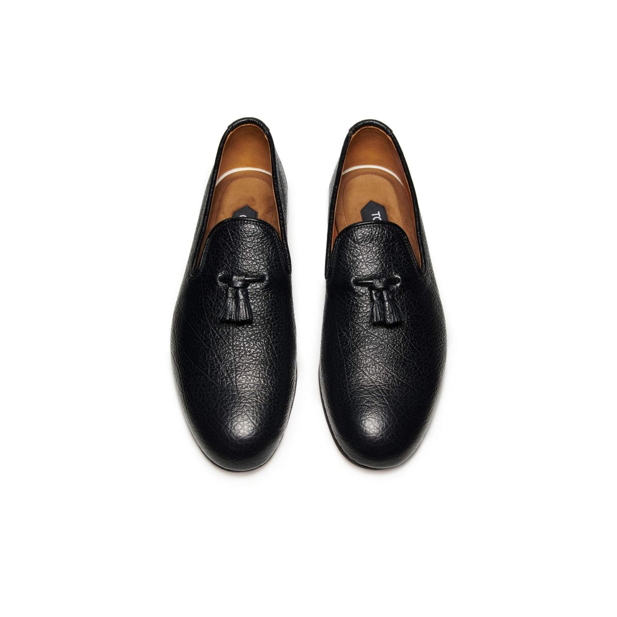 Loafers Tom Ford Buffalo Grain Nicolas Chaussons Homme Noir | CGMJP-6419