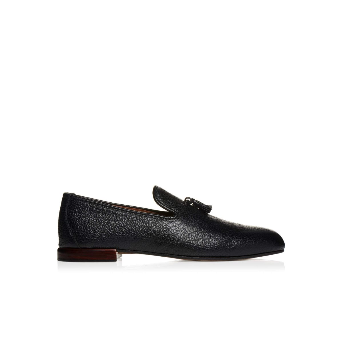 Loafers Tom Ford Buffalo Grain Nicolas Chaussons Homme Noir | CGMJP-6419