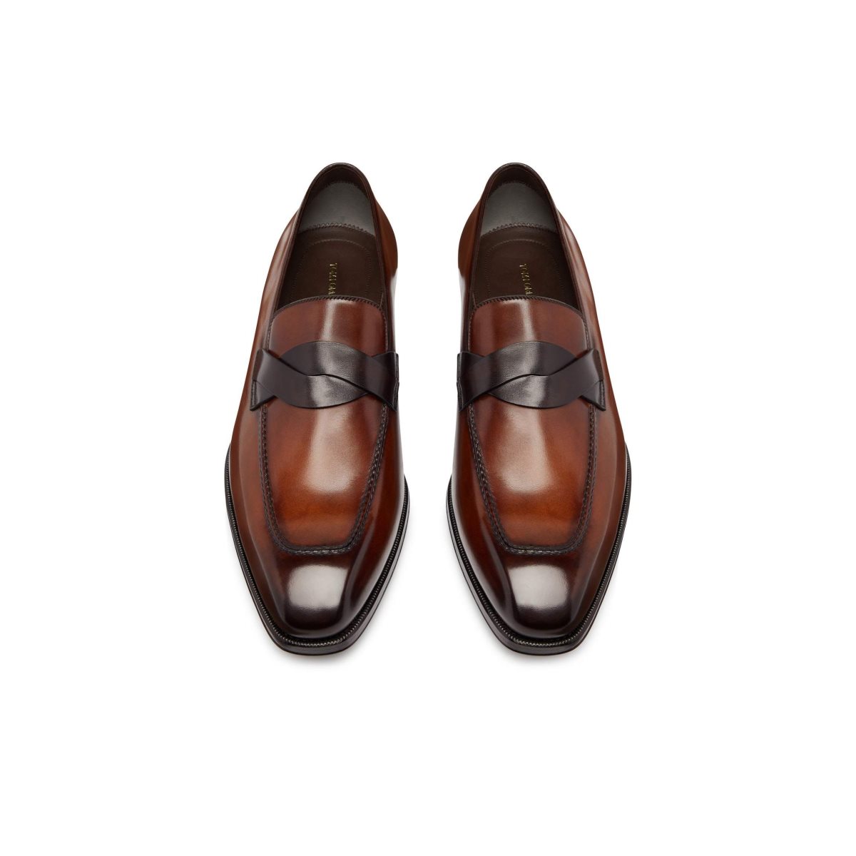 Loafers Tom Ford Burnished Cuir Elkan Twisted Band Homme Mink | ZOISR-3542