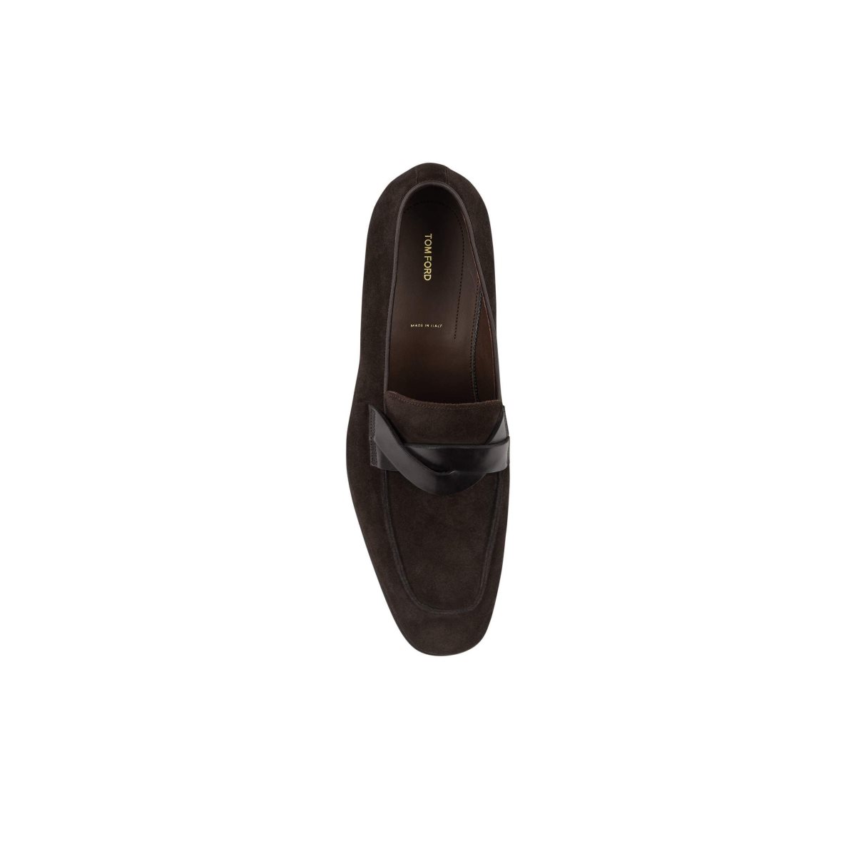 Loafers Tom Ford Daim Elkan Twisted Band Homme Noir | XFWOS-9863