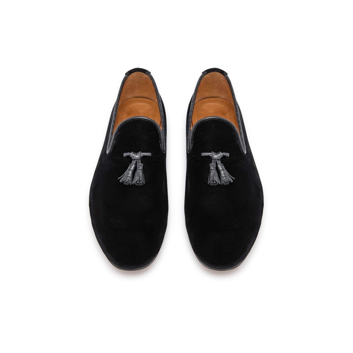 Loafers Tom Ford Velvet Nicolas Chaussons Homme Noir | APMIV-5428