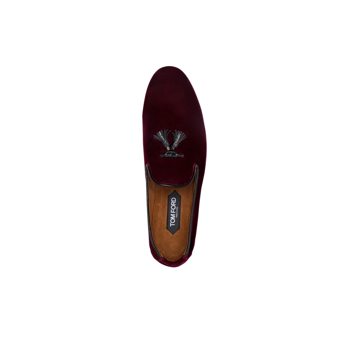 Loafers Tom Ford Velvet Nicolas Chaussons Homme Cranberry | KLVYE-9670