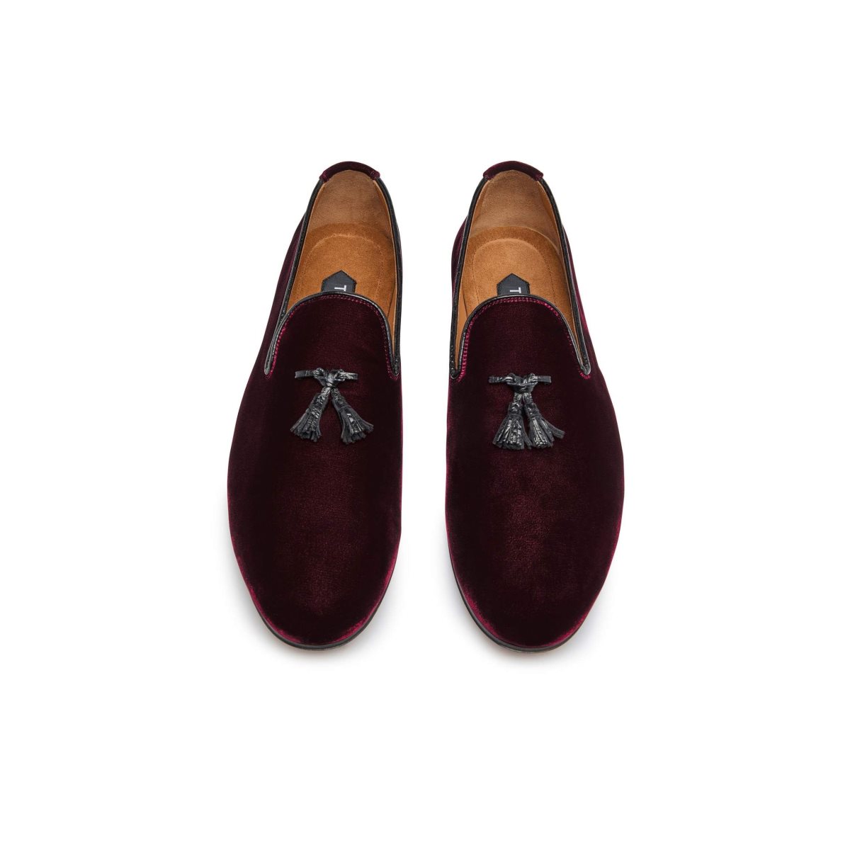 Loafers Tom Ford Velvet Nicolas Chaussons Homme Cranberry | KLVYE-9670