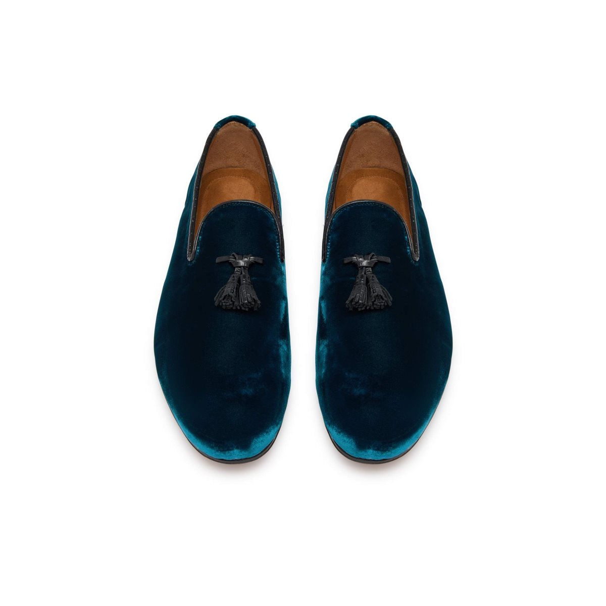 Loafers Tom Ford Velvet Nicolas Chaussons Homme Petrol | NBJCV-2608