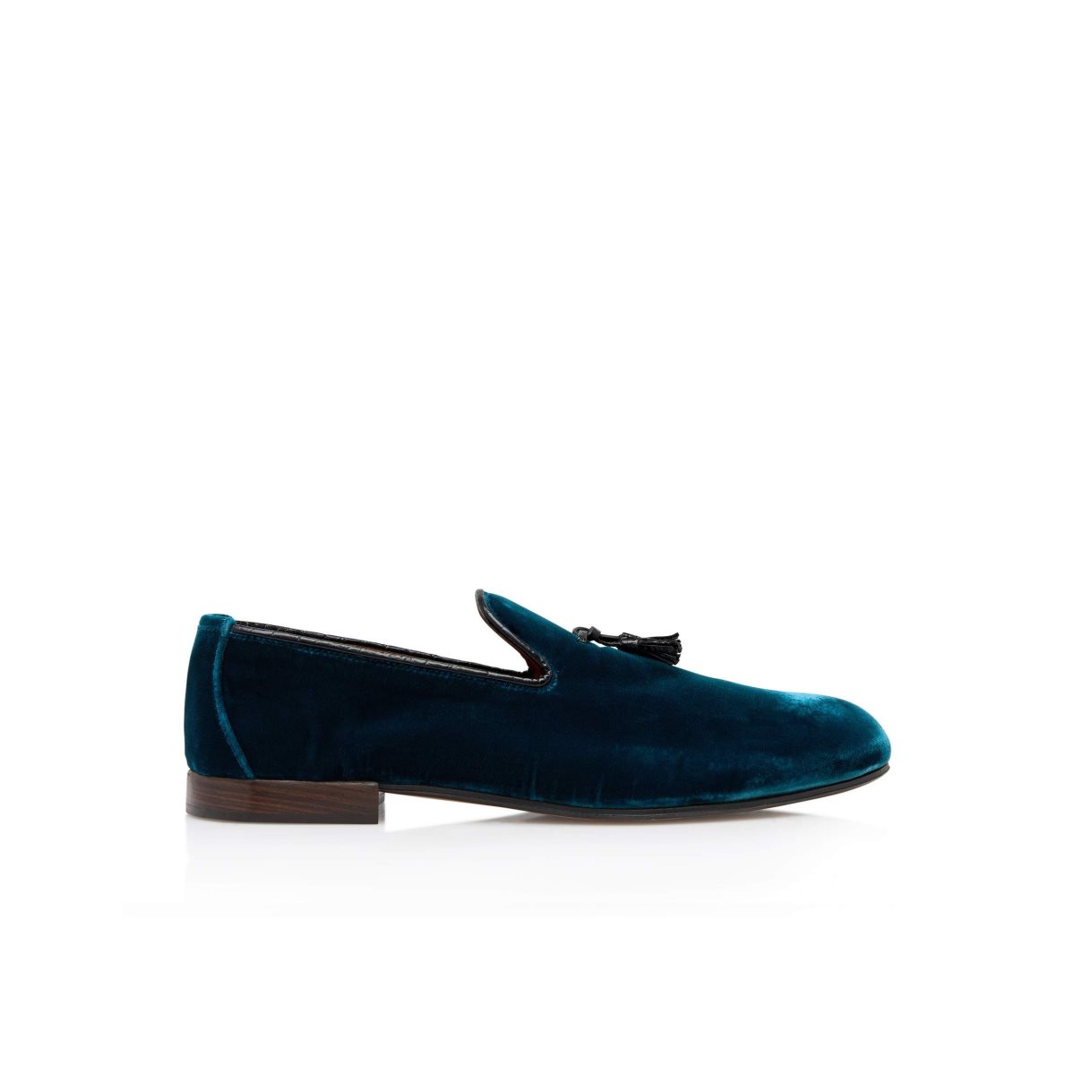 Loafers Tom Ford Velvet Nicolas Chaussons Homme Petrol | NBJCV-2608