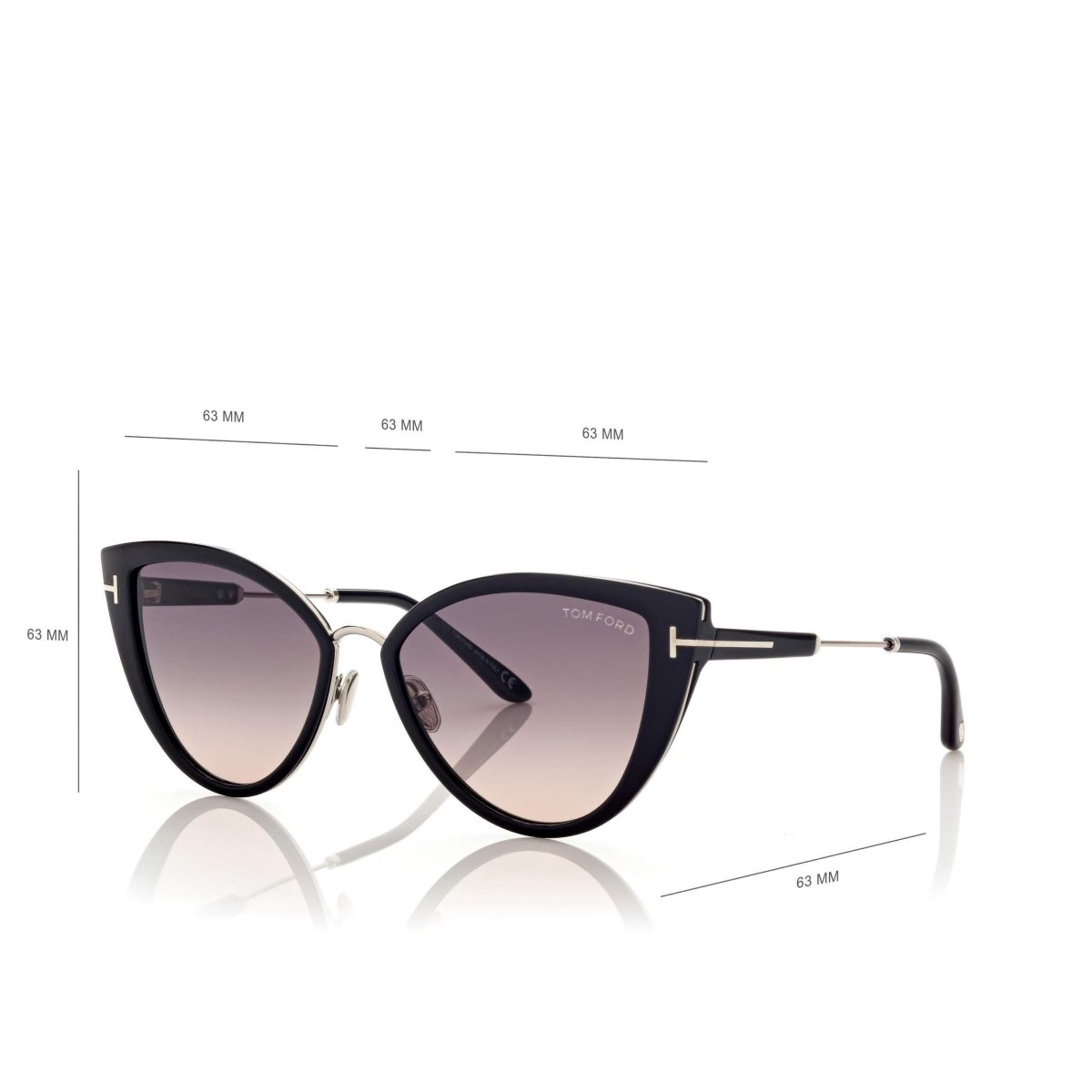 Lunettes de Soleil Tom Ford Anjelica Femme Noir | EIYTH-8601