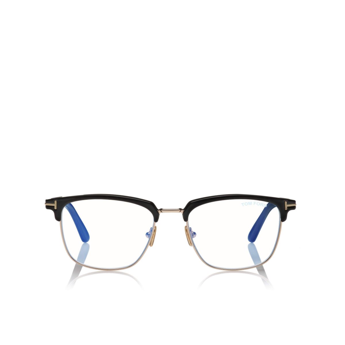 Lunettes de Soleil Tom Ford Blue Block Soft Square Magnetic Bridge Opticals Homme Noir | JAYQR-9246