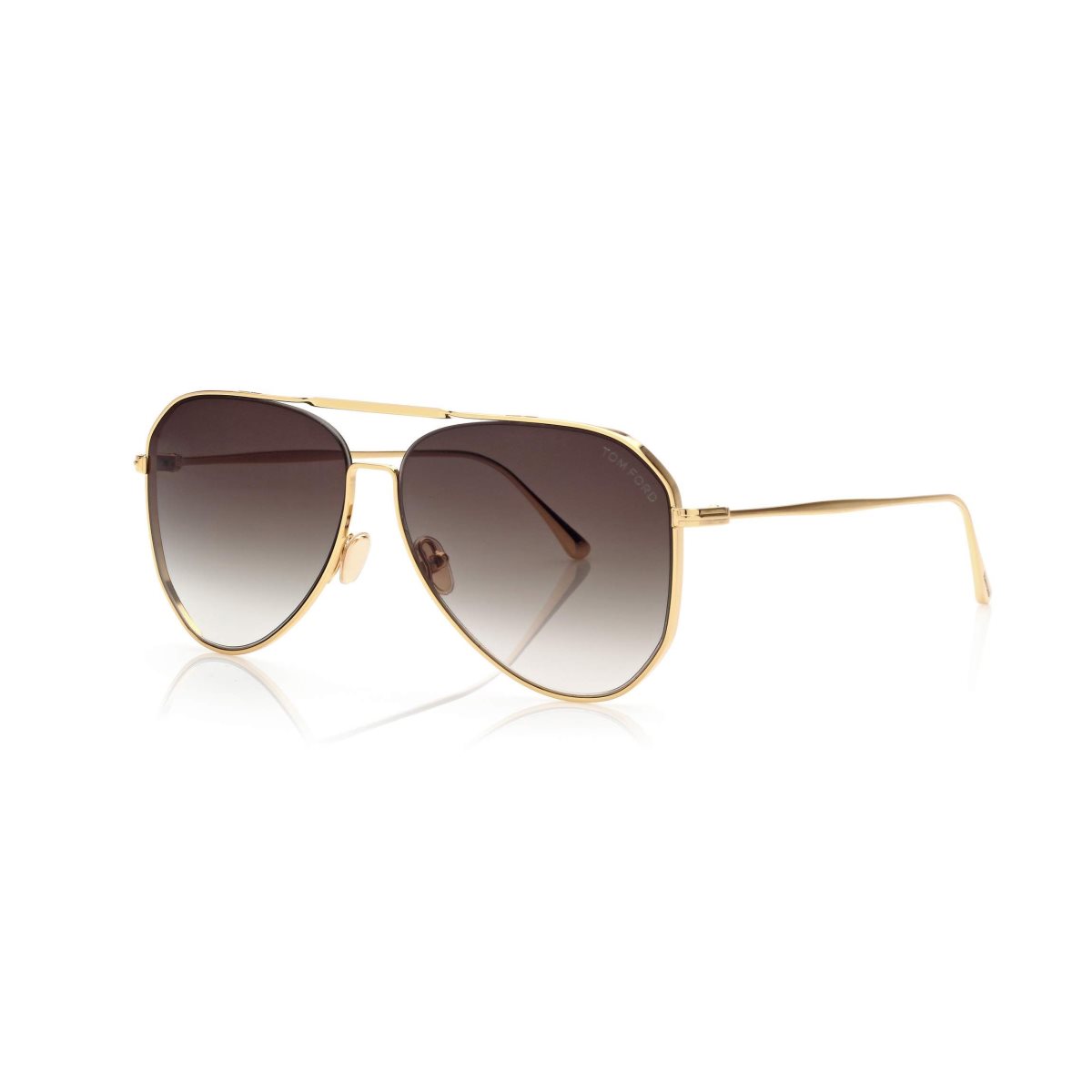 Lunettes de Soleil Tom Ford Charles Femme Doré Foncé | ZVJYE-7318