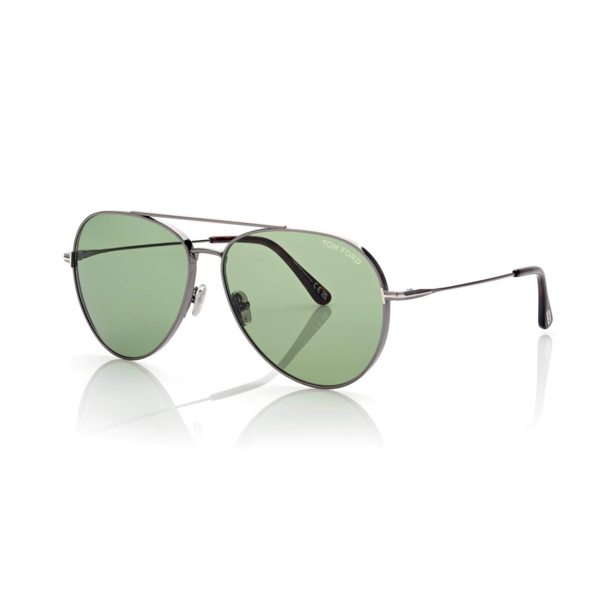 Lunettes de Soleil Tom Ford Dashel Femme Grise Vert | PKUJT-8721