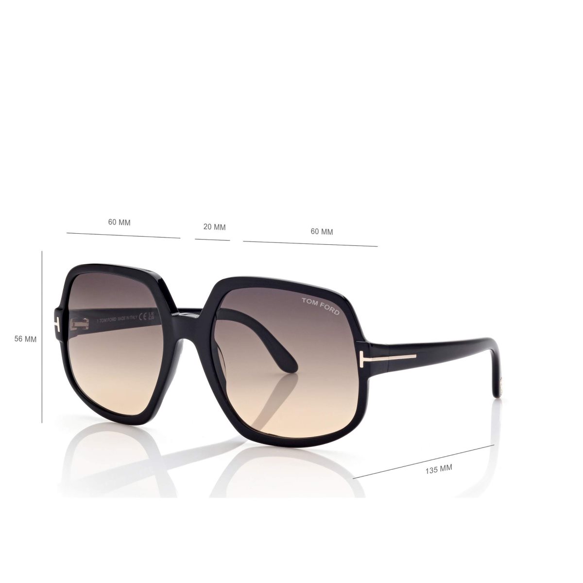 Lunettes de Soleil Tom Ford Delphine Femme Noir | SDFZG-5791