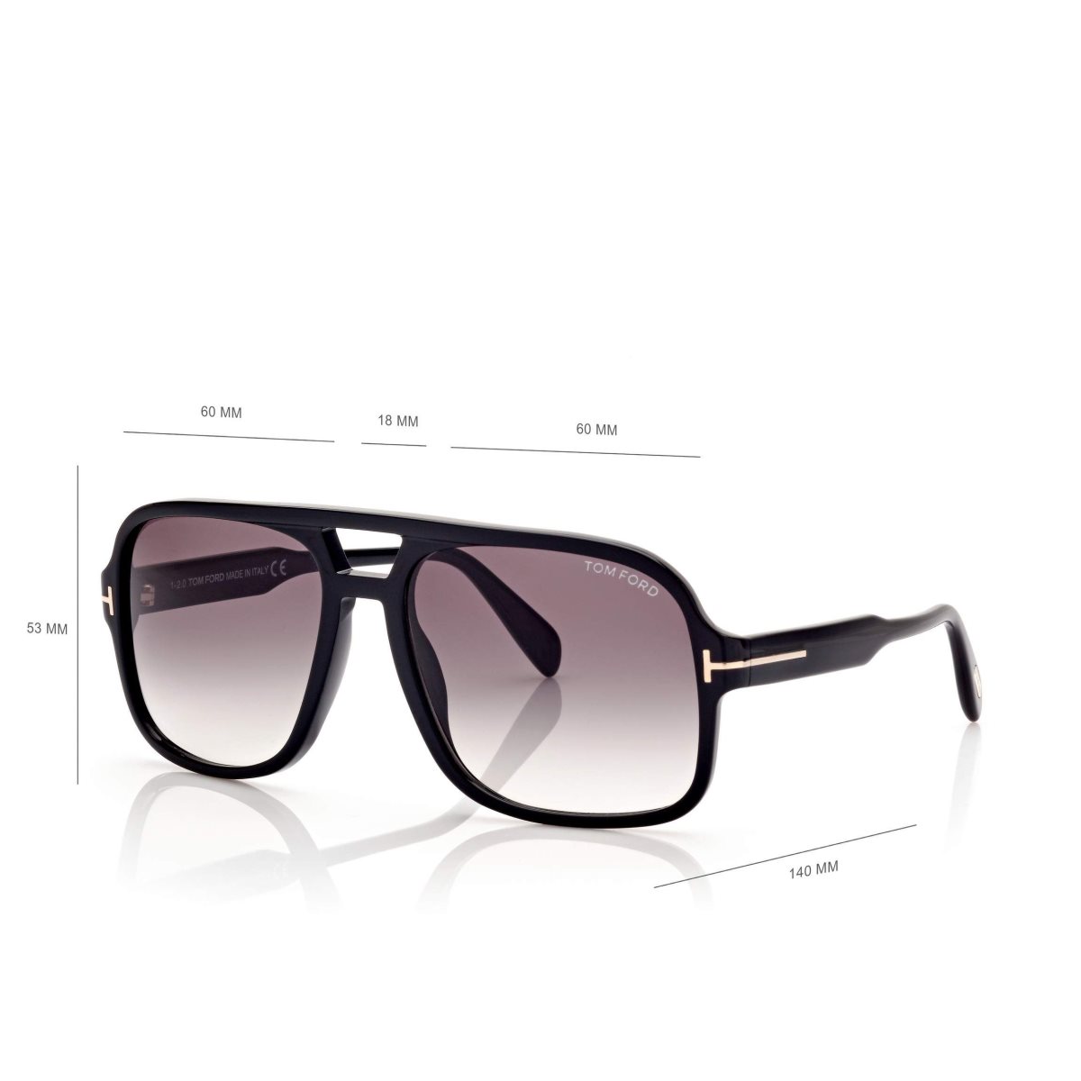 Lunettes de Soleil Tom Ford Falconer Homme Noir | AOEJK-8219