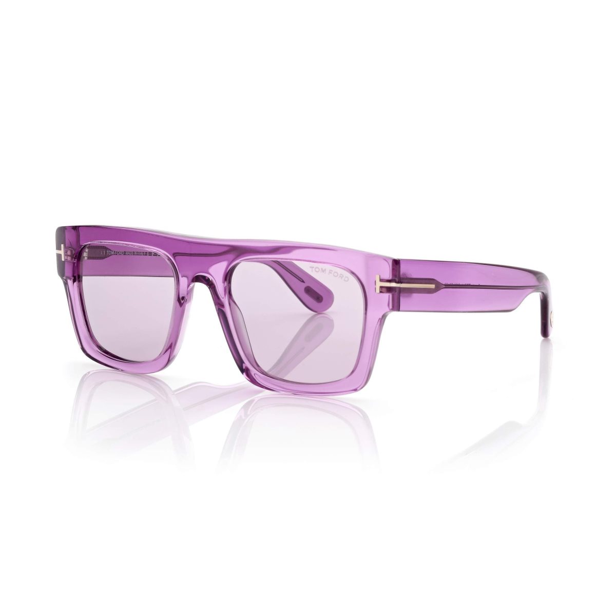 Lunettes de Soleil Tom Ford Fausto Femme Violette Violette | ZNPOJ-7081