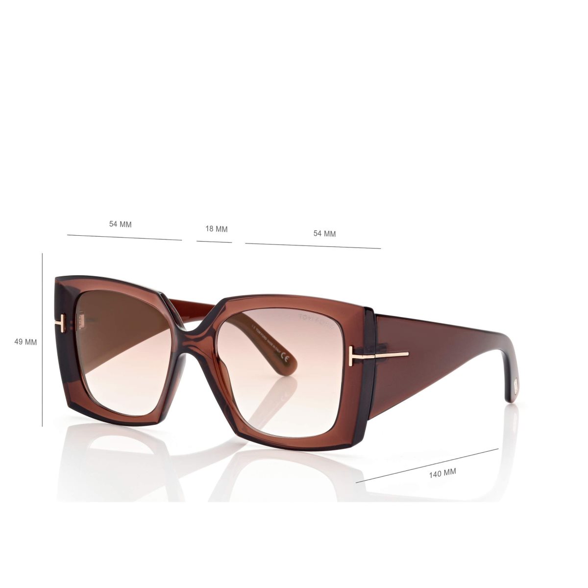 Lunettes de Soleil Tom Ford Jacquetta Femme Marron | QXSGB-3418