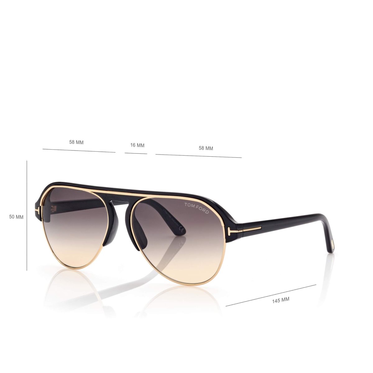 Lunettes de Soleil Tom Ford Marshall Homme Noir | RDXUS-8073