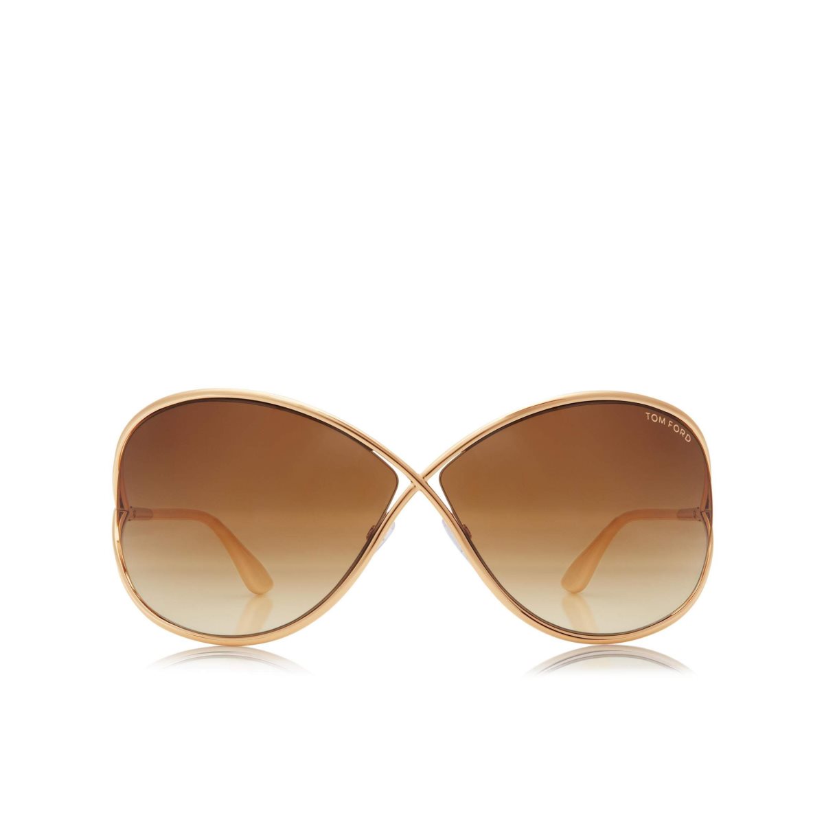 Lunettes de Soleil Tom Ford Miranda Oversized Soft Square Femme Rose Doré | RWZUL-8761