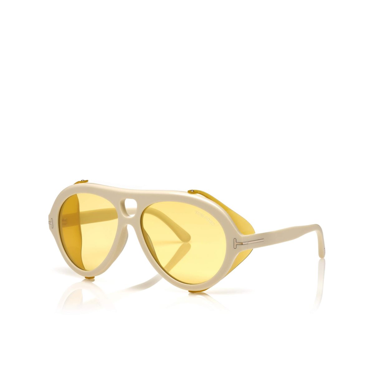 Lunettes de Soleil Tom Ford Neughman Femme Blanche | KZGJY-2681