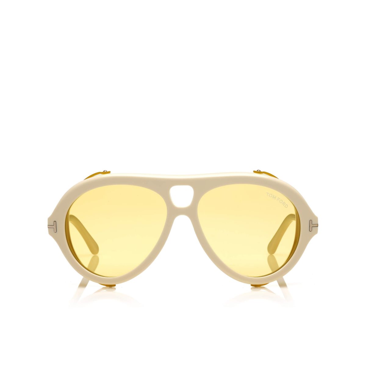 Lunettes de Soleil Tom Ford Neughman Femme Blanche | KZGJY-2681