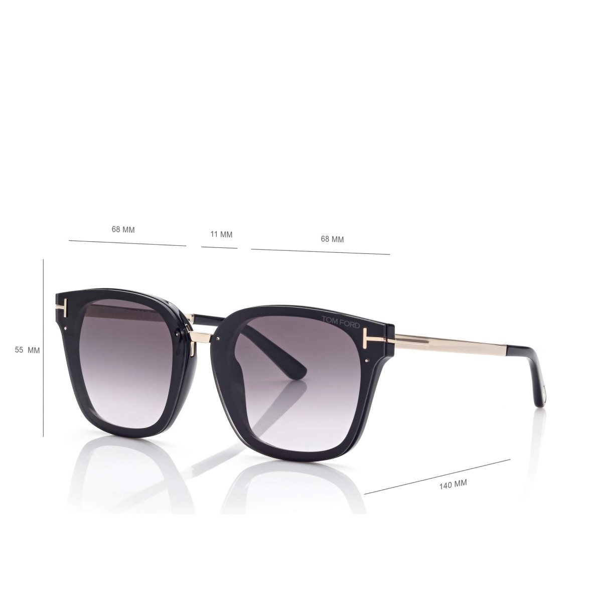 Lunettes de Soleil Tom Ford Philippa Femme Noir | ZSWEK-9268