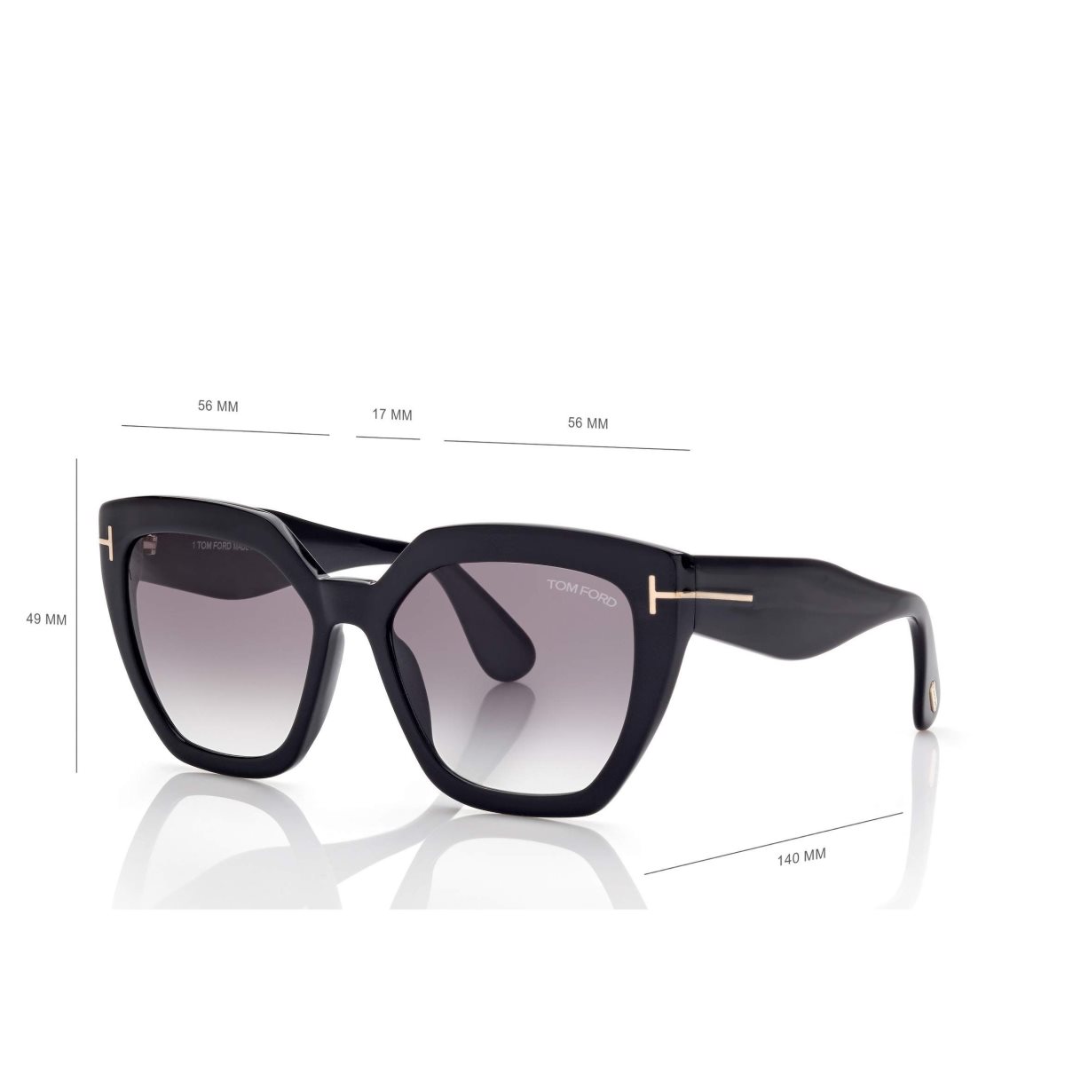 Lunettes de Soleil Tom Ford Phoebe Femme Noir | BXLEJ-0293