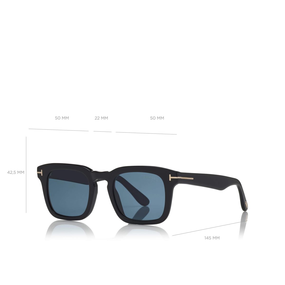 Lunettes de Soleil Tom Ford Polarized Dax Homme Noir | HOZQX-2830