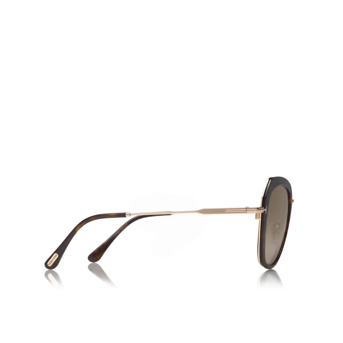 Lunettes de Soleil Tom Ford Polarized Kenyan Femme Noir | PZJOI-2631