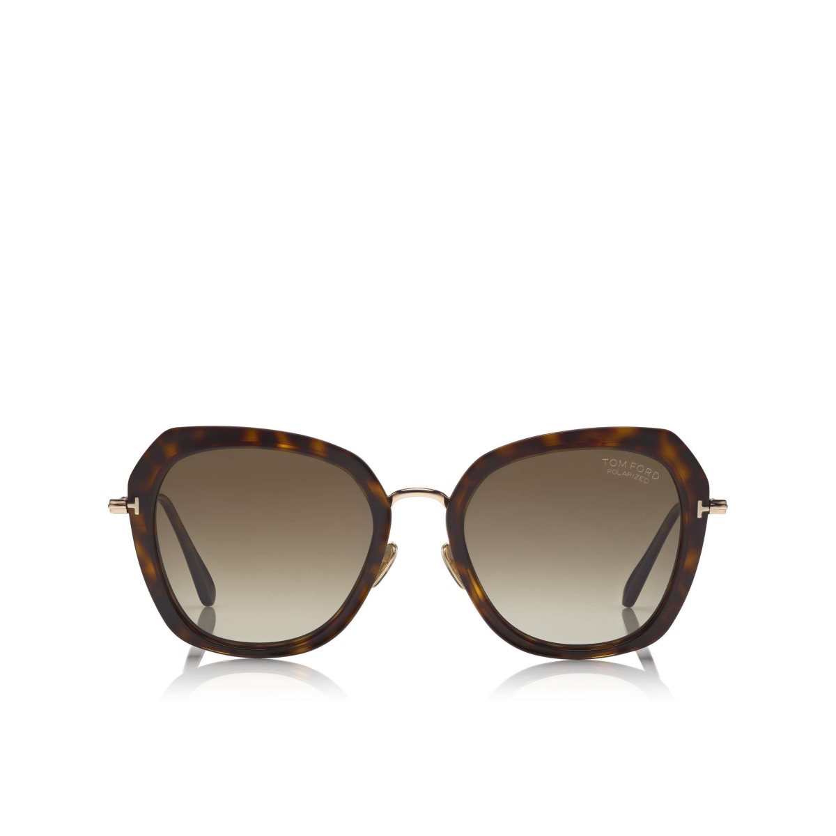 Lunettes de Soleil Tom Ford Polarized Kenyan Femme Noir | PZJOI-2631