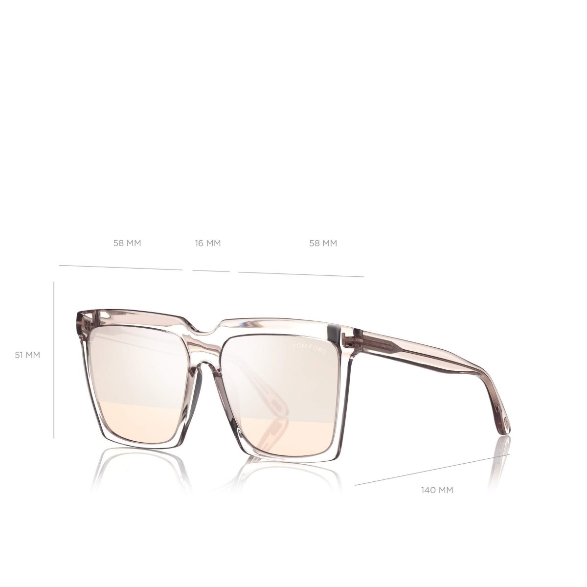 Lunettes de Soleil Tom Ford Sabrina Femme Rose | PALIF-1276