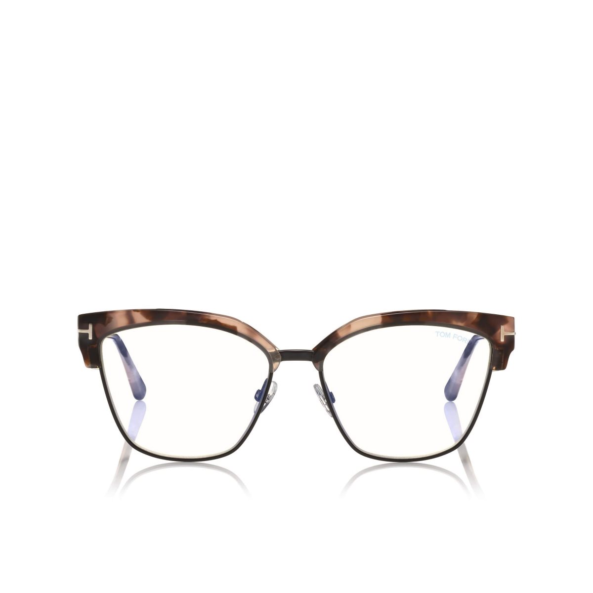 Optique Tom Ford Blue Block Metal Cat Eye Femme Noir | TZWNV-9724