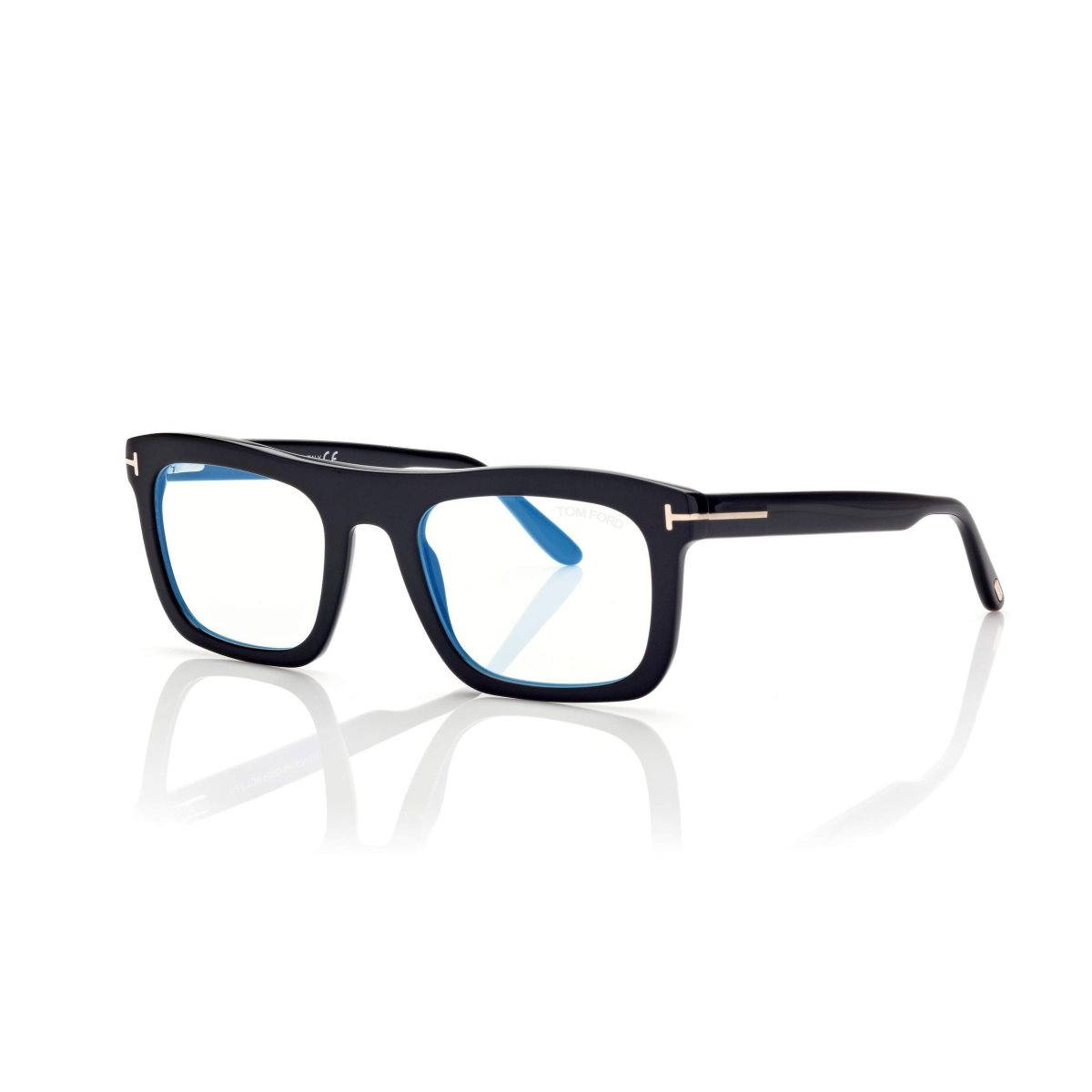 Optique Tom Ford Blue Block Rectangular Homme Noir | LFAUJ-8937