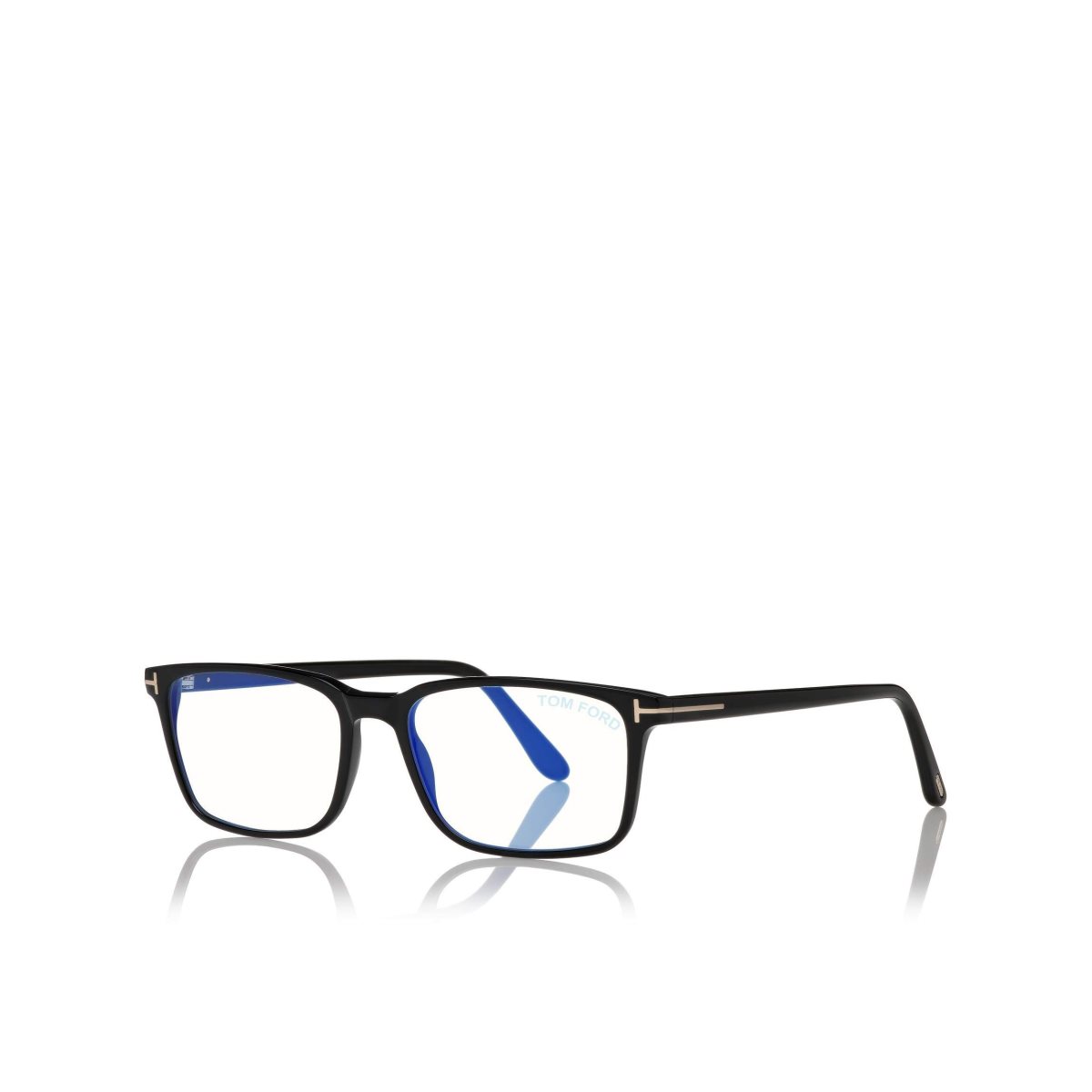 Optique Tom Ford Blue Block Rectangular Homme Noir | QJVCR-3465