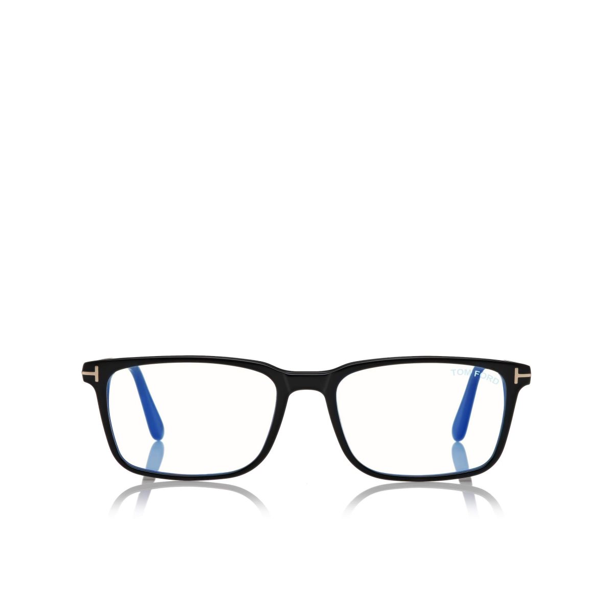 Optique Tom Ford Blue Block Rectangular Homme Noir | QJVCR-3465