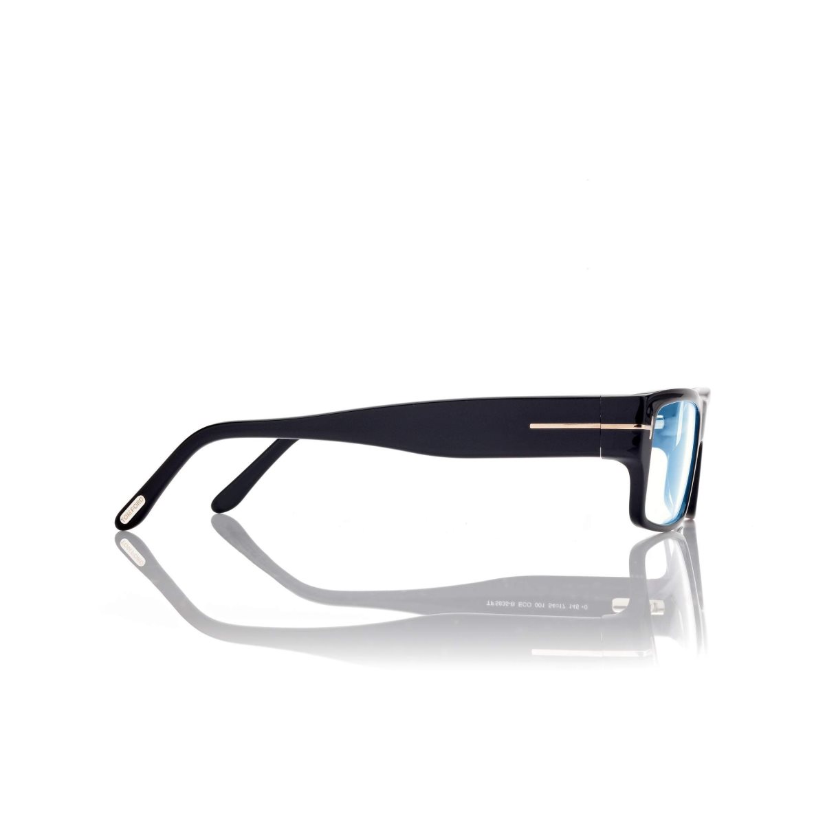 Optique Tom Ford Blue Block Rectangular Homme Noir | UAMCK-4378