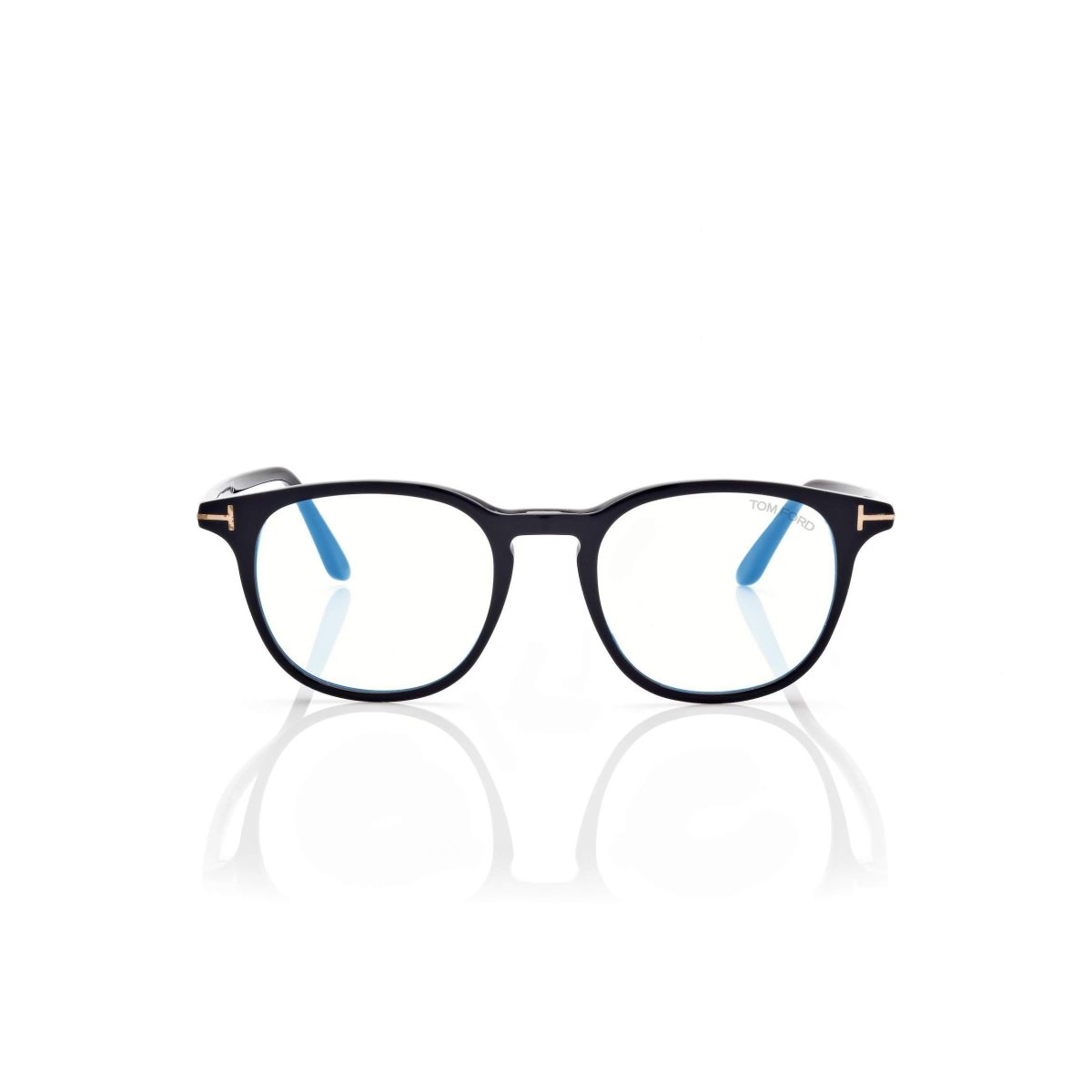 Optique Tom Ford Blue Block Round Homme Noir | IMNGY-6381