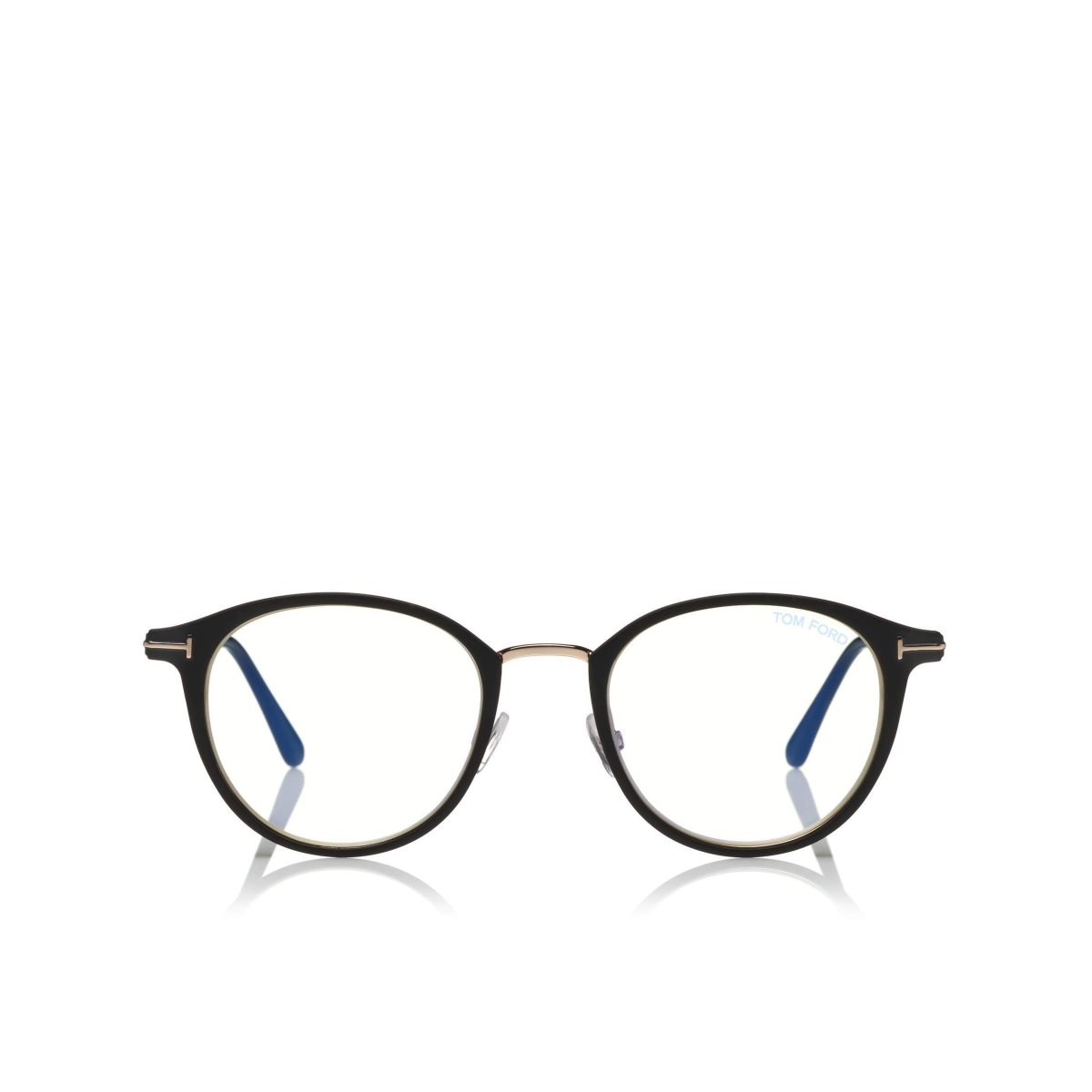 Optique Tom Ford Blue Block Round Metal Femme Noir | BCPWY-4193