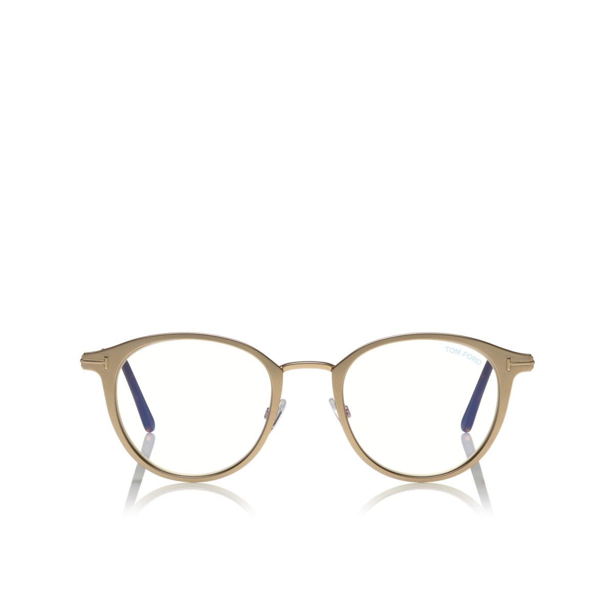 Optique Tom Ford Blue Block Round Metal Homme Rose Doré | JYRDB-0813