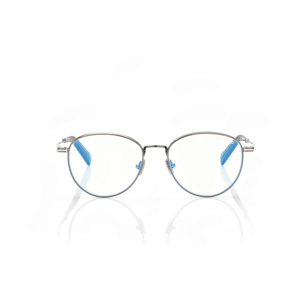 Optique Tom Ford Blue Block Round Femme Noir | IDRSE-6347