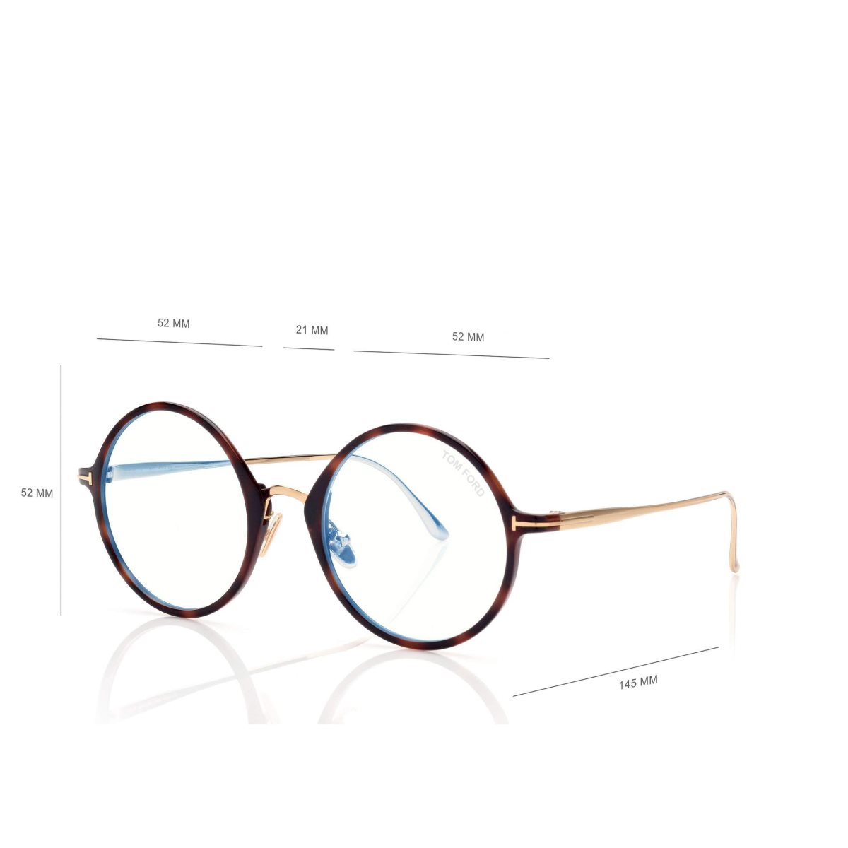 Optique Tom Ford Blue Block Rounded Femme Noir | XBFPI-7964