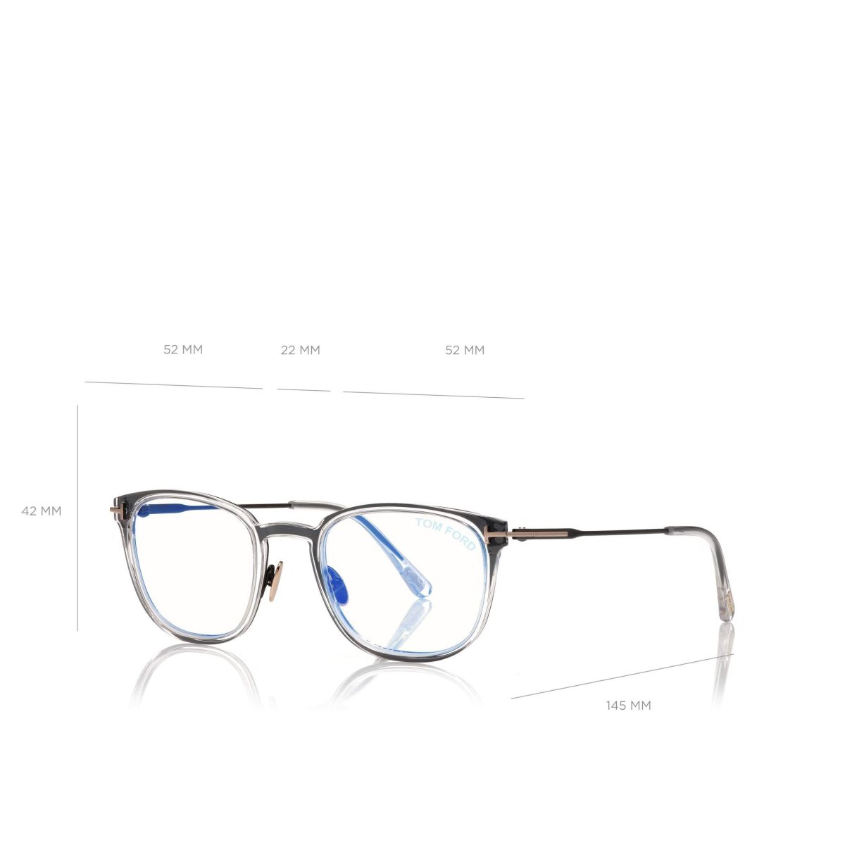 Optique Tom Ford Blue Block Slim Rectangular Homme Noir | NMLVQ-0143