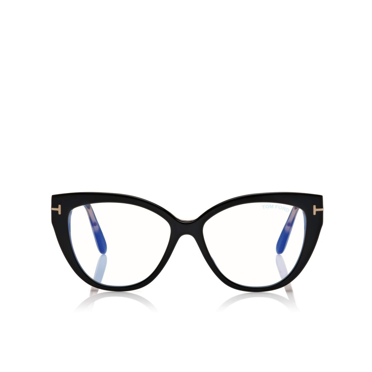 Optique Tom Ford Blue Block Soft Cat Eye Femme Noir Marron | TWUEV-7938