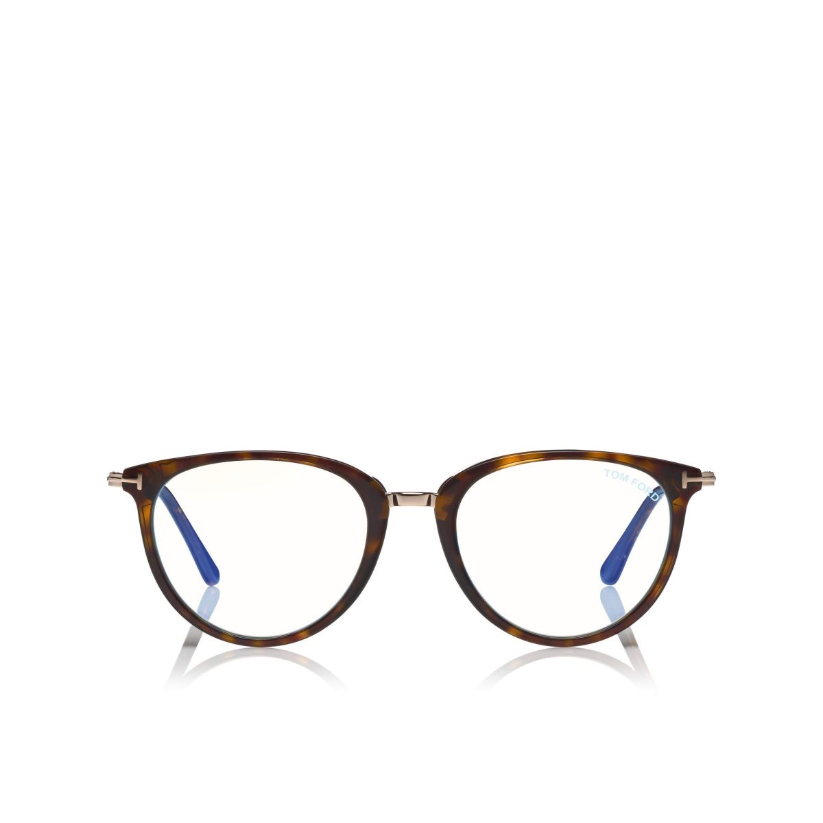 Optique Tom Ford Blue Block Soft Round Femme Noir | LMAPK-5843