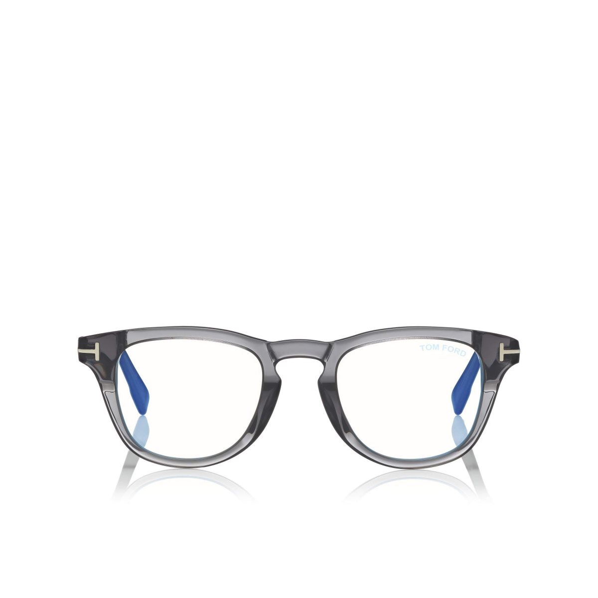 Optique Tom Ford Blue Block Soft Round Femme Grise | QCFOP-6983