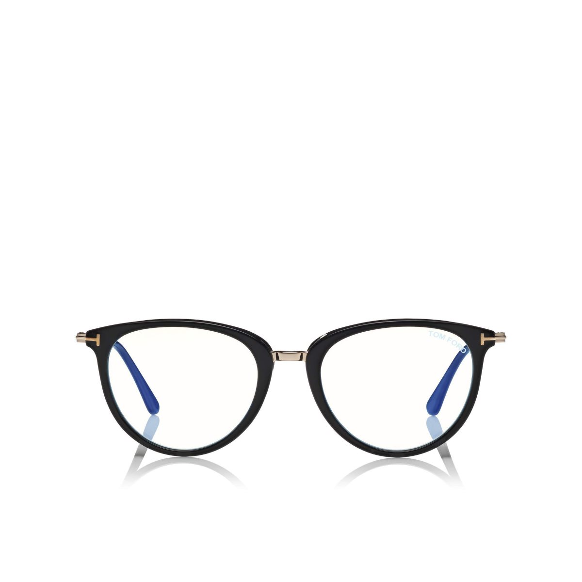 Optique Tom Ford Blue Block Soft Round Femme Noir | VIPZC-1083